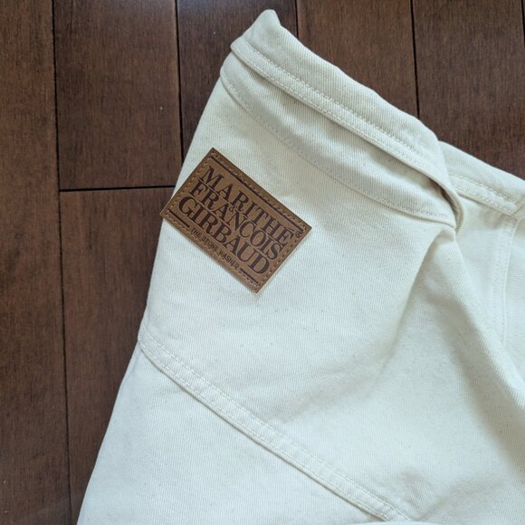 MARITHE & FRANCOIS GIRBAUD CREAM BEIGE VINTAGE DENIM JACKET - Picture 4 of 4
